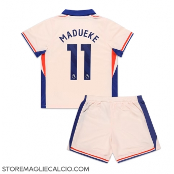 Chelsea Noni Madueke #11 Maglia Gara Trasferta Repliche 2024-25 Bambino Maniche Corte
